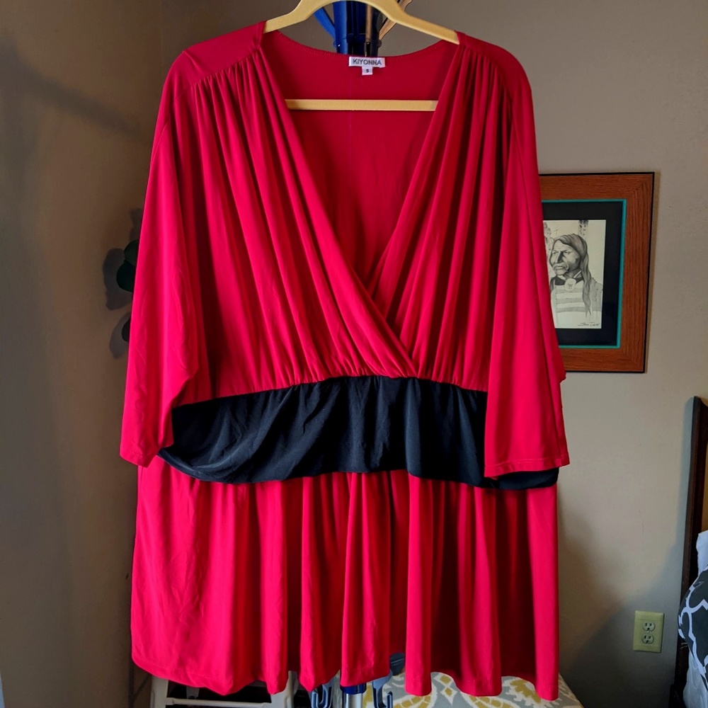 Kiyonna Devon Dolman Sleeve Top 5x 30/32 30W 32W